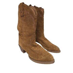 Laredo Men's Larkin 62121 Suede Water Resistant Cowboy Western Boot Honey 9D